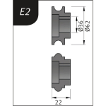 Biegerollen Typ E2 für SBM 140 Metallkraft 3880132