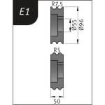Biegerollen Typ E1 für SBM 250-25E Metallkraft 3880711