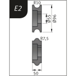 Biegerollen Typ E2 für SBM 250-25E Metallkraft 3880712