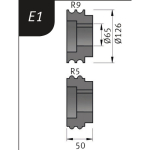 Biegerollen Typ E1 für SBM 300-40 E Metallkraft 3880721