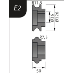 Biegerollen Typ E2 für SBM 300-40 E Metallkraft 3880722