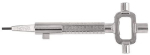 Bautenschlüssel für PZ-Schlösser Stahl matt vernickelt, Mitnehmer Universal Tecwerk 251567