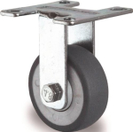 Bockrolle Vollgummi Ø 75 mm, Platte LxB 67x60 mm Tragkraft 75 kg Tecwerk 276052