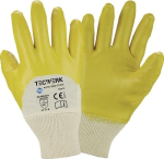 Nitril-Handschuhe, Premium Gr.9, gelb,teilbesch.EN388/420 EN388/420 Kat.II, Ems Tecwerk 371275