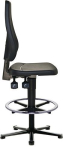 Arbeitsdrehstuhl mit Gleitern & Fußring H=580-850 mm, Integralschaum Tecwerk 425202