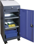 Kombi-Werkzeugschrankset fahrbar 1310x500x500 mm,1Schub. 2Böden anthrazitgr./taubenblau, Tecwerk 425940
