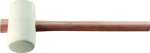 Rubberen hamer wit w.ash st. D=64 mm 520g Tecwerk 811580