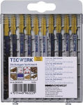 Stichsägeblattsortiment für Holz 10-teilig Tecwerk 814678