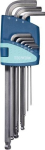 Winkelschraubendrehersatz ISO 2936 L 9-teilig, 6KT SW1,5-10 mm, Kugelkopf Tecwerk 825111