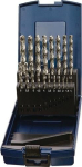 Spiralbohrersatz DIN 338 N HSS-Co Ø 1-10,5 mm, Stg. 0,5 mm, 24-teilig, KU-Box profilgeschliffen, Tecwerk 861965