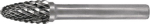 Braam DIN 8033 ØxL 10x20 mm, hardmetalen kruisvertanding Ronde boogvorm Tecwerk 868684