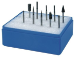 Frässtifteset HM 10-teilig 3 mm Schaft i.Ku.-Box, Tecwerk 868789