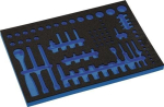 Werkzeugmodul 3/3 Schaumstoff 71-tlg Steckschlüsselsatz 1/4" 1/2" Tecwerk 871254