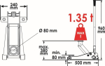 Hydraulik Rangier-Wagenheber Vigor V2481