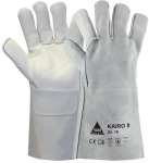 Welding gloves with gauntlet Size 10, split leather grey Cairo II