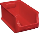 Sichtlagerkasten LxBxH 355x205x150 mm, Polypropylen rot Allit Profi-Plus