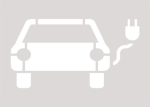 Bodenschablone, PVC weiß Parkplatz für Elektrofahrzeuge LxB 1200x645 mm
