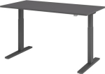 Bureau, onderstel grafiet H700-1200 x B1600 x T800 mm grafiet Hammerbacher Teda-P