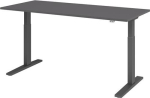 Bureau, onderstel grafiet H700-1200 x B1800 x T800 mm grafiet Hammerbacher Teda-P