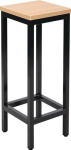 Bistro-Stehhocker, Holzsitz & Fußstütze Sitz-BxT 330x330 mm, schwarz/Buche Gesamthöhe 740 mm, BMV