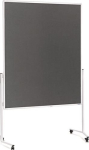 Moderationswand einteilig Bx 1200x1500 mm, Filzbezug grau Magnetoplan