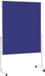 Moderationswand einteilig Bx 1200x1500 mm, Filzbezug blau Magnetoplan