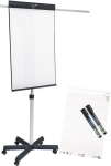 Flipchart Sternfuß 5 Rollen feststellbar Schreibfläche 680x1050 mm, weiß/schwarz Legamaster