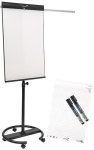 Flipchart Rundfuß 5 Rollen feststellbar Schreibfläche 680x1050 mm, weiß/schwarz Legamaster