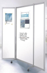 Faltstellwand, Brandschutz B1 1900x1000x50 mm, Whiteboard weiss BST Systeme