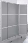 Faltstellwand, kein Brandschutz 1900x1000x50 mm, MDF Dekor silbergrau BST Systeme