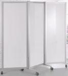 Faltstellwand, Brandschutz B1 1900x800x75 mm, Whiteboard weiss BST Systeme