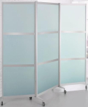 Faltstellwand, Brandschutz B1 1900x800x75 mm, ESG Glas satiniert BST Systeme
