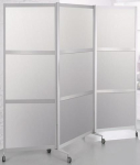 Faltstellwand, kein Brandschutz 1900x800x75 mm, MDF Dekor silbergrau BST Systeme