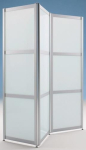 Faltstellwand, kein Brandschutz 1800x600x24 mm, ESG Glas satiniert BST Systeme