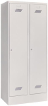 Garderobenschrank mit Zylinder HxBxT 1850x800x500 mm, 2 Abteile lichtgrau/lichtgrau, Pavoy