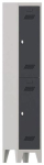 Garderobenschrank mit Drehriegel HxBxT 1850x300x500 mm, 2 Abteile lichtgrau/anthrazitgrau, Pavoy
