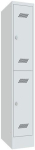 Garderobenschrank HxBxT 1850x300x500 mm, 2 Abteile lichtgrau/lichtgrau, Pavoy
