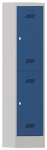Garderobenschrank HxBxT 1850x400x500 mm, 2 Abteile lichtgrau/enzianblau, Pavoy