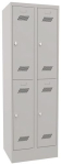 Garderobenschrank HxBxT 1850x600x500 mm, 4 Abteile lichtgrau/lichtgrau, Pavoy