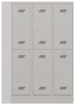 Garderobenschrank HxBxT 1850x1200x500 mm, 6 Abteile lichtgrau/lichtgrau, Pavoy