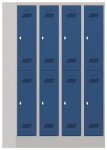 Garderobenschrank HxBxT 1850x1200x500 mm, 8 Abteile lichtgrau/enzianblau, Pavoy