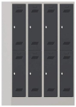 Garderobenschrank HxBxT 1850x1200x500 mm, 8 Abteile lichtgrau/anthrazitgrau, Pavoy
