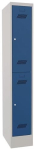 Garderobenschrank HxBxT 1850x300x500 mm, 2 Abteile lichtgrau/enzianblau, Pavoy
