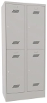 Garderobenschrank HxBxT 1850x800x500 mm, 4 Abteile lichtgrau/lichtgrau, Pavoy