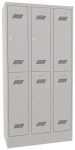 Garderobenschrank HxBxT 1850x900x500 mm, 6 Abteile lichtgrau/lichtgrau, Pavoy