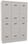 Garderobenschrank HxBxT 1850x1200x500 mm, 6 Abteile lichtgrau/lichtgrau, Pavoy
