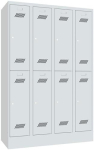 Garderobenschrank HxBxT 1850x1200x500 mm, 8 Abteile lichtgrau/lichtgrau, Pavoy