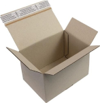 Karton Grasfaser-Altpapier-Gemisch einwellig braun-grün Transpak
