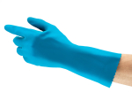 Handschuhe Latex ungefüttert L=305 blau Ansell Alpha Tec 87-315 BP