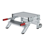 Arbeitspodest fahrbar 2 Stufen Stufenbreite 600 mm, Alu geriffel Munk Günzburger